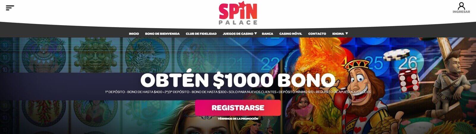 SpinPalace Casino online latinoamericano
