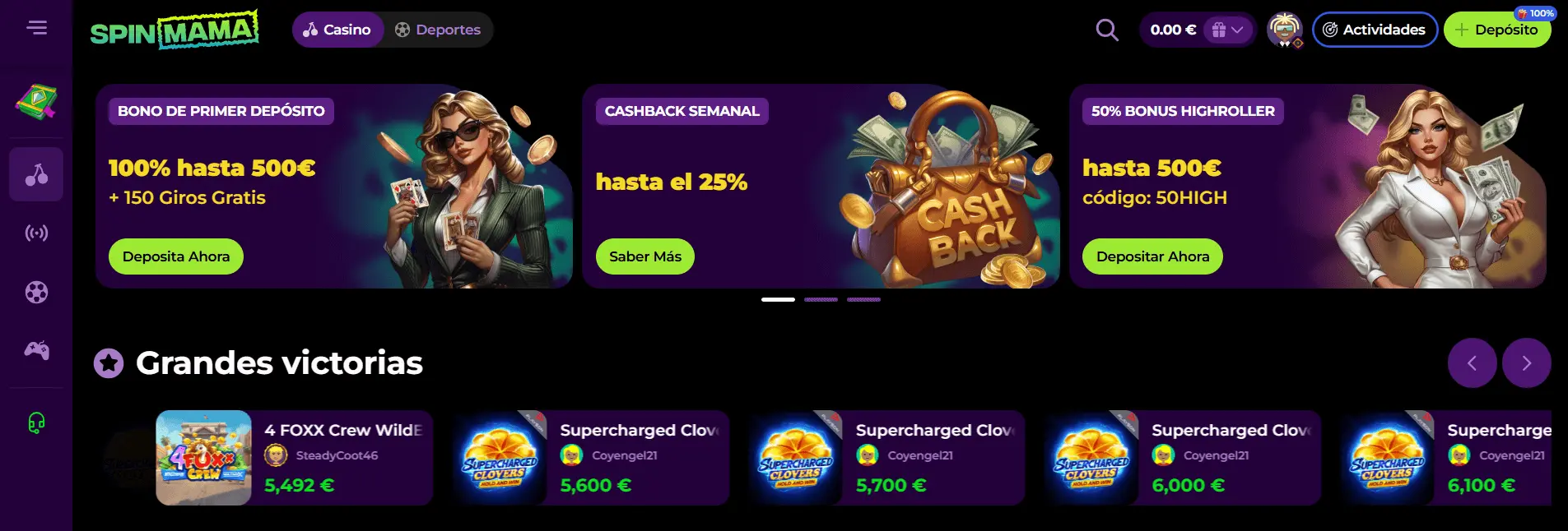 Promociones de Spinmama Casino