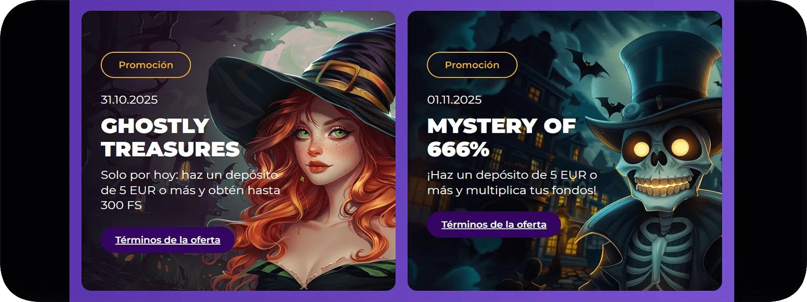 tesoros de halloween del casino slots
