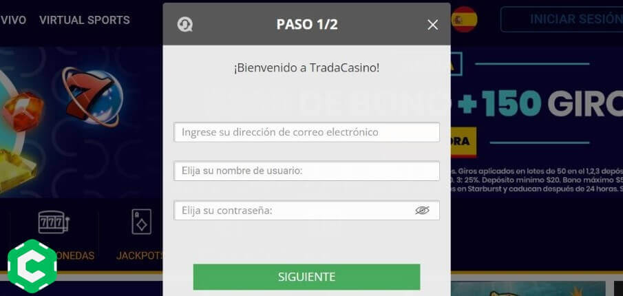 tradacasino registrarse