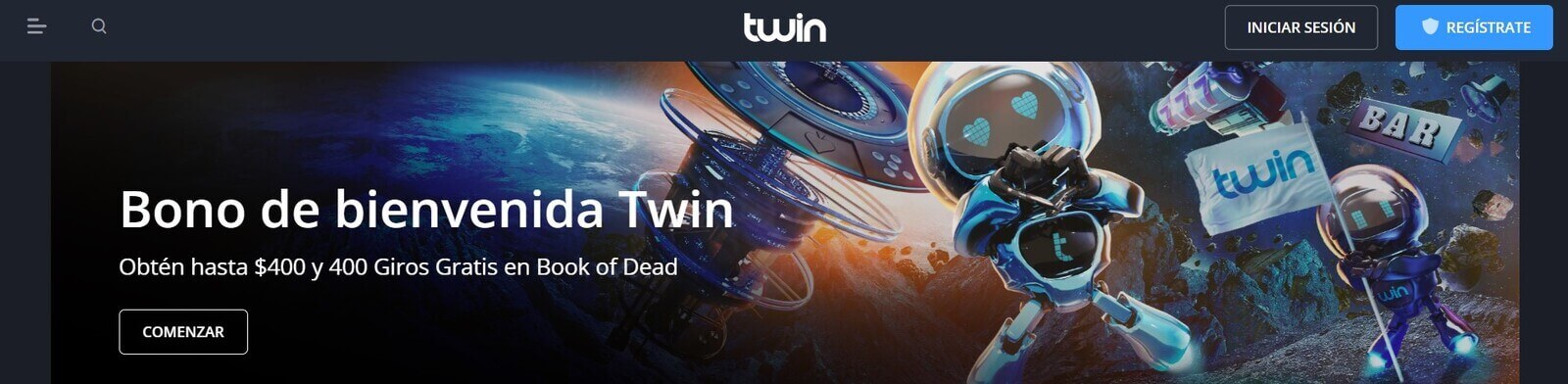Página web de Twin Casino
