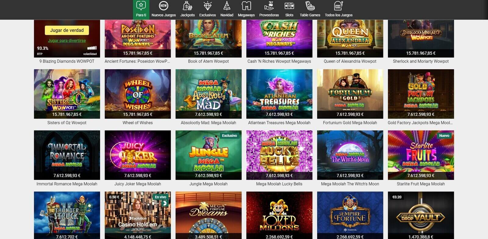 Tragamonedas de Unibet Casino online en Latinoamérica