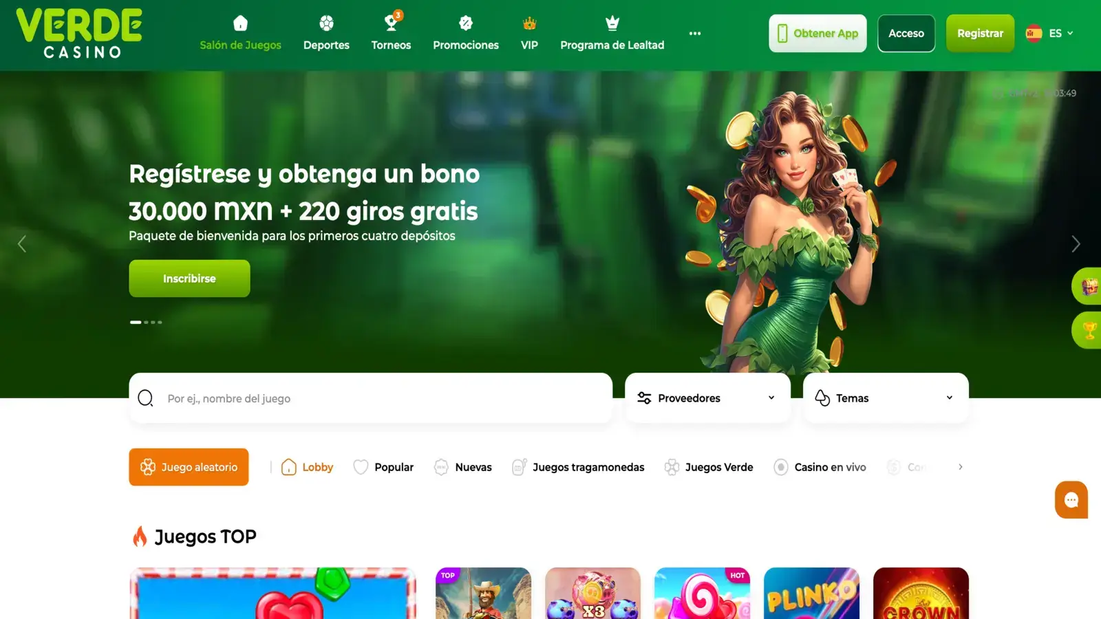 Verde Casino Homepage MX